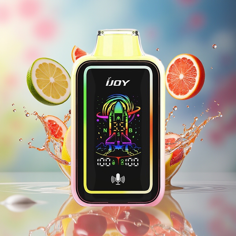 IJOY URANUS 25000 Puffs Justerbar Luftstrøm 850mAh Type-C Kirsebær Sitron Norge Engros