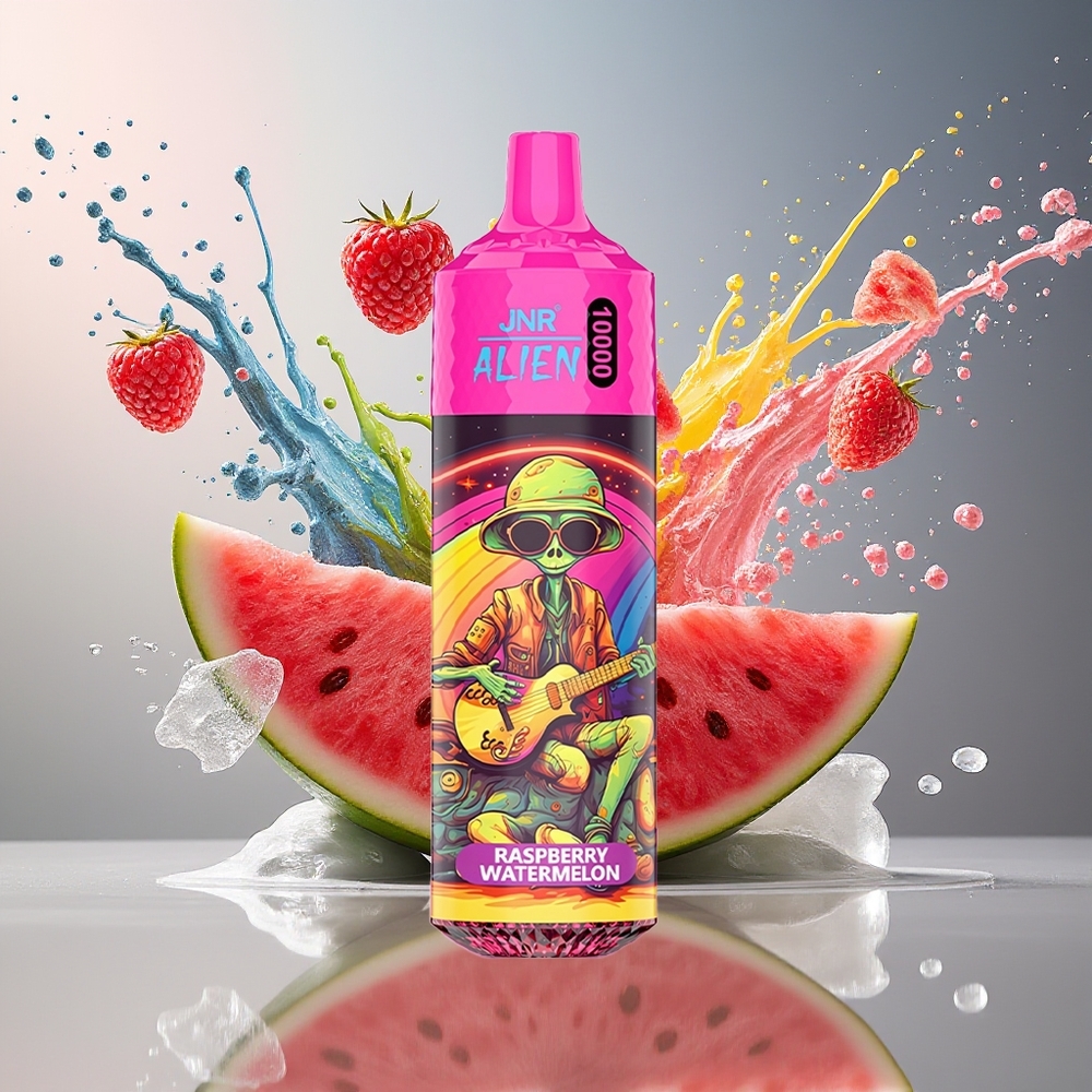 JNR Alien 10000 Puffs Norge Engros 850mAh Type-C RGB Bringebær Vannmelon
