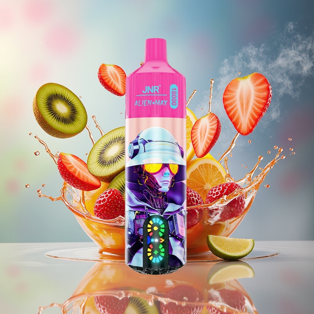 JNR Alien Max 18000 Norge Engros Dual Mesh 28ml Jordbær Kiwi