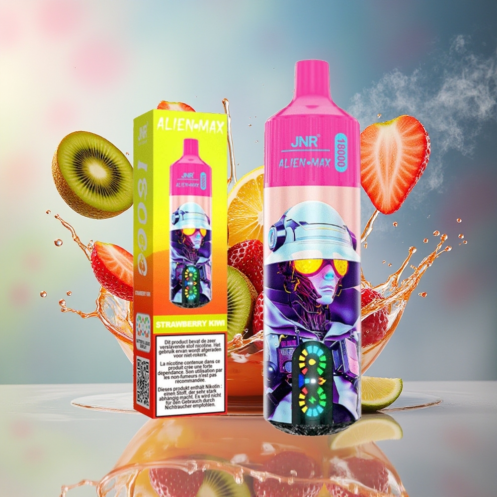 JNR Alien Max 18000 Norge Engros Dual Mesh 28ml Jordbær Kiwi
