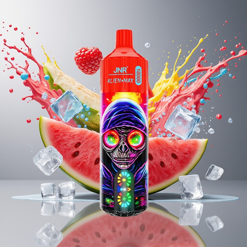 JNR Alien Max 18000 Norge Engros Smart LED Dual Mesh 28ml Bringebær Vannmelon Is