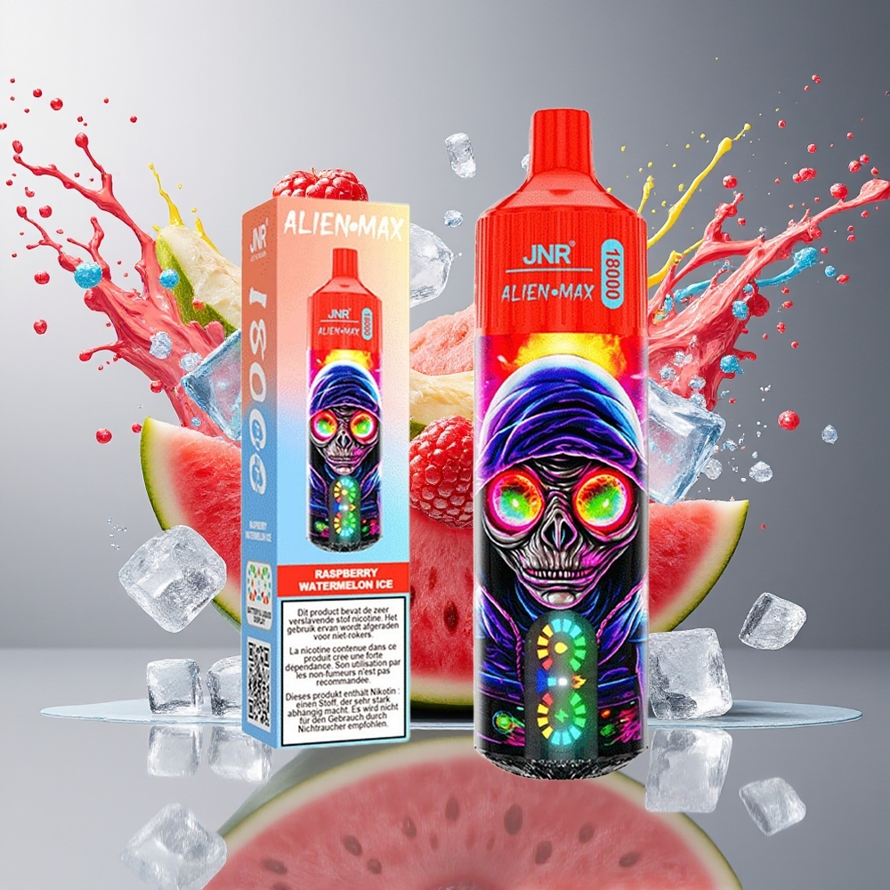 JNR Alien Max 18000 Norge Engros Smart LED Dual Mesh 28ml Bringebær Vannmelon Is
