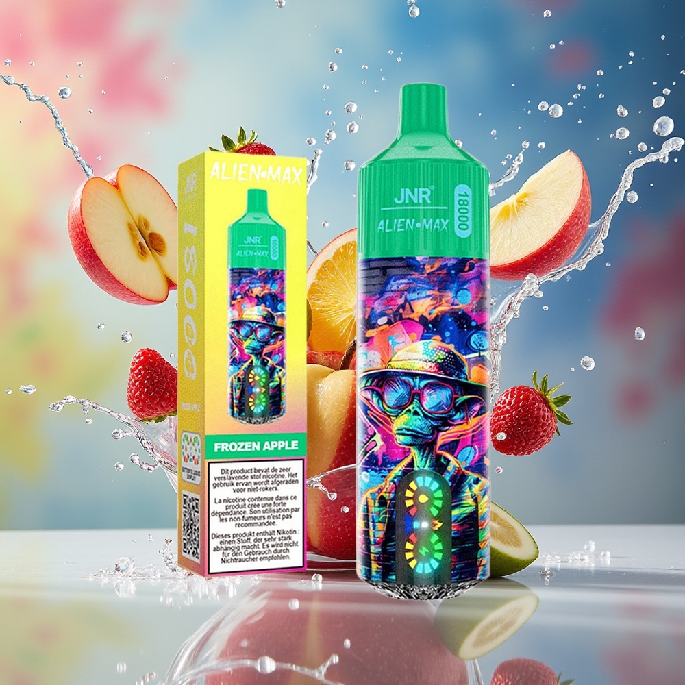 JNR Alien Max 18000 Puffs Dual Mesh Frozen Eple Norge Engros