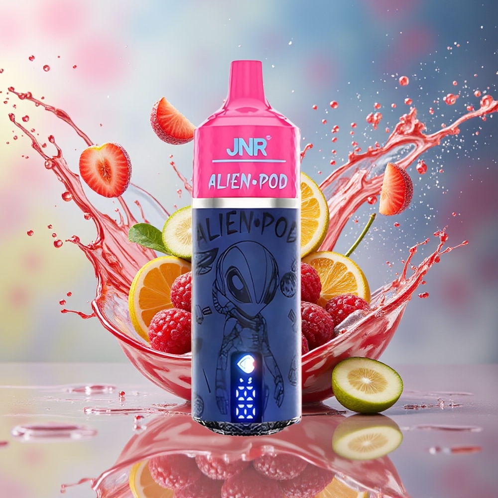 JNR Alien Pod 13000 Puffs Norge Engros Display Mesh Type-C 20ml Kirsebær Bær