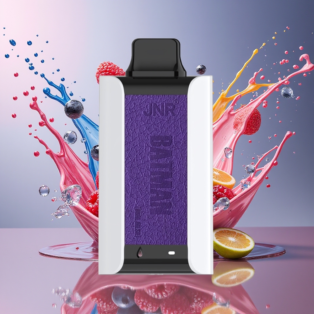 JNR Batman 11000 Puffs 850mAh 20ml Type-C Dual Mesh Coil Blåbær Tranebær Kirsebær Norge Engros