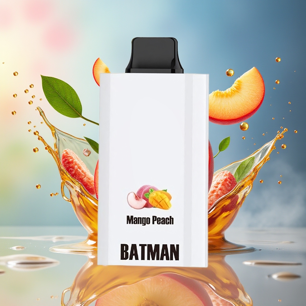 JNR Batman 11000 Puffs Norge Engros 850mAh 20ml Mango Peach (Mango Fersken) 0/2/5% Dual Mesh Coil Type-C