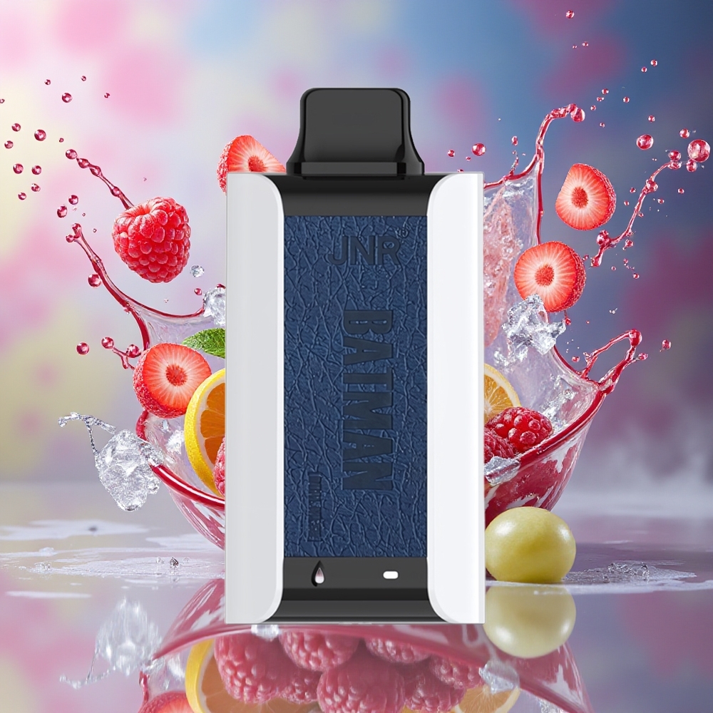 JNR Batman 11000 Puffs Norge Engros 850mAh Type-C Hurtiglading Bringebær Drue