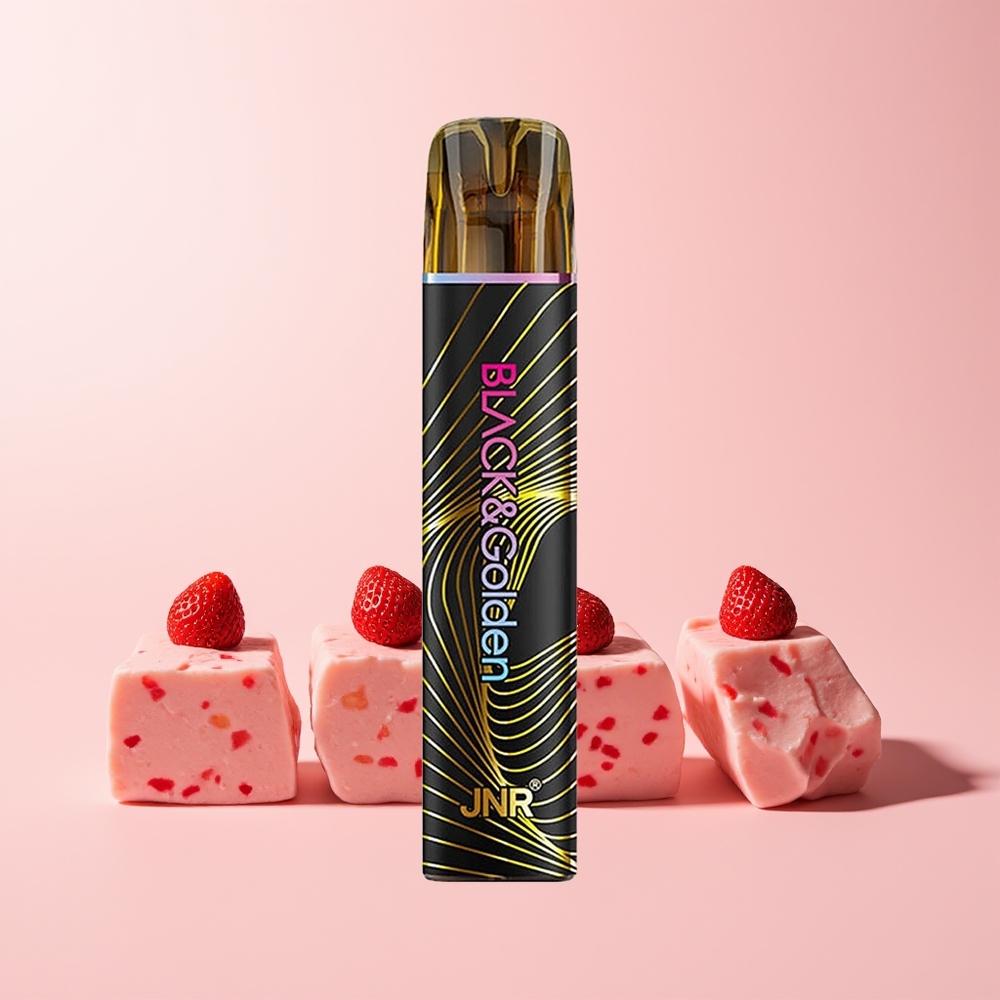 JNR Black&Golden 600+200 Puffs 2ml Norge Engros Jordbær Is Disposable Vape