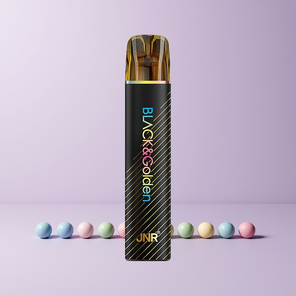 JNR Black&Golden 600+200 Puffs 550mAh 2ml Norge Engros Blåboble Tyggegummi