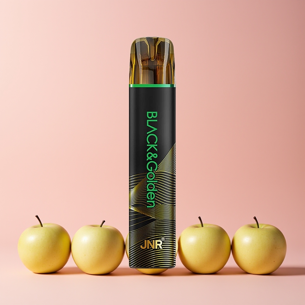 JNR Black&Golden 600+200 Puffs 550mAh Norge Engros Sur Eple