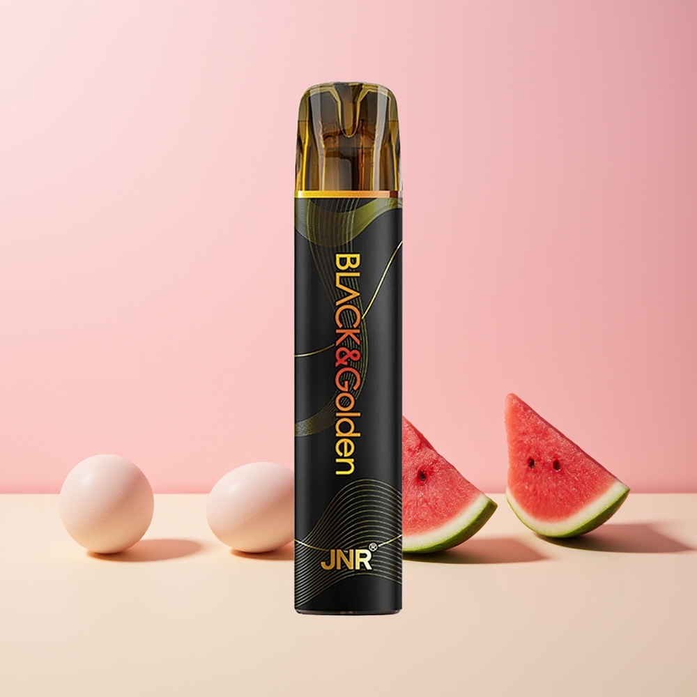 JNR Black&Golden 600+200 Puffs Norge Engros 2ml 2% Nikotin Vannmelon Tyggegummi
