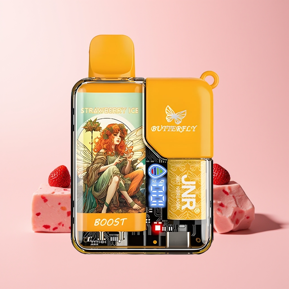 JNR Butterfly 8500 Puffs Norge Engros 1200mAh 15ml 1.0ohm Jordbæris
