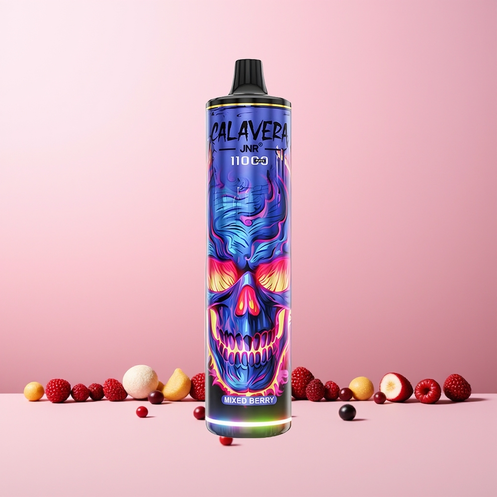 JNR Calavera 11000 Puffs Engangs Vape Blandede Bær Type-C 850mAh 21ml 1.0ohm Norge Engros