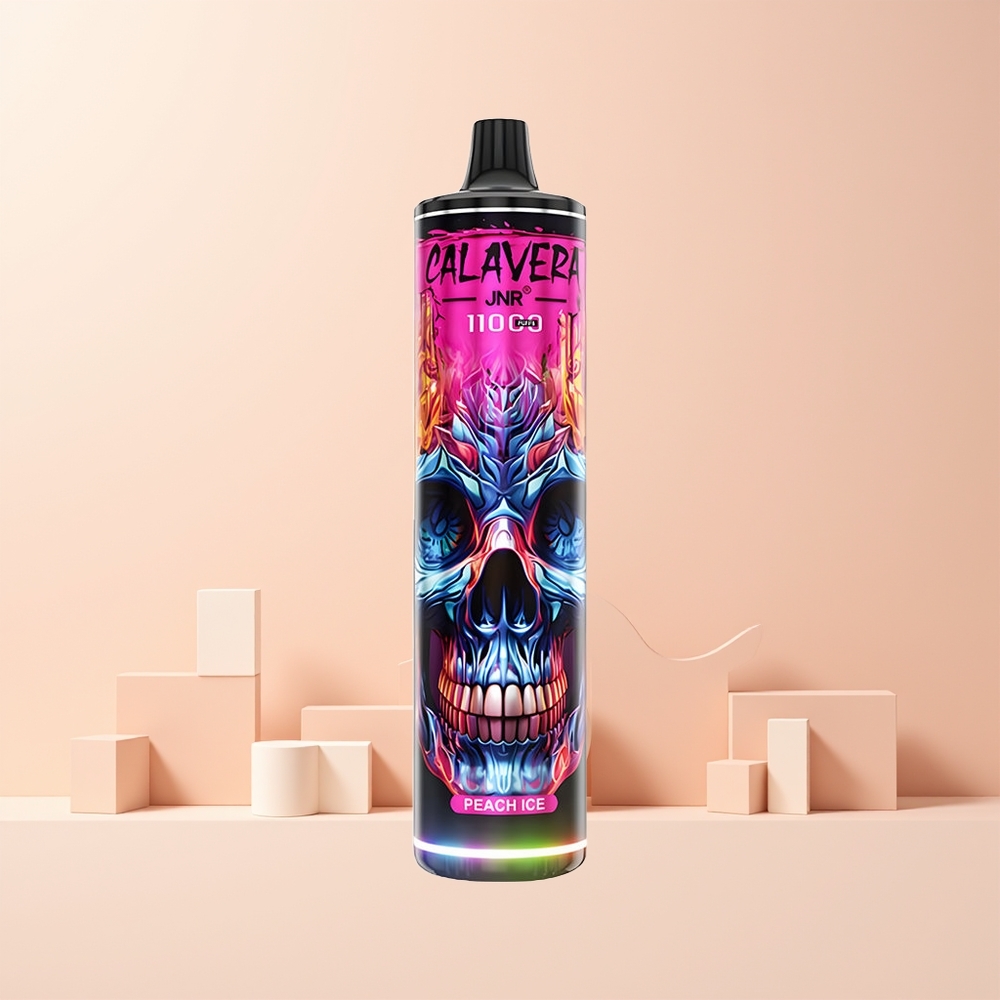 JNR Calavera 11000 Puffs Engangs Vape Fersken Is Norge Engros Type-C 850mAh 21ml 1.0ohm