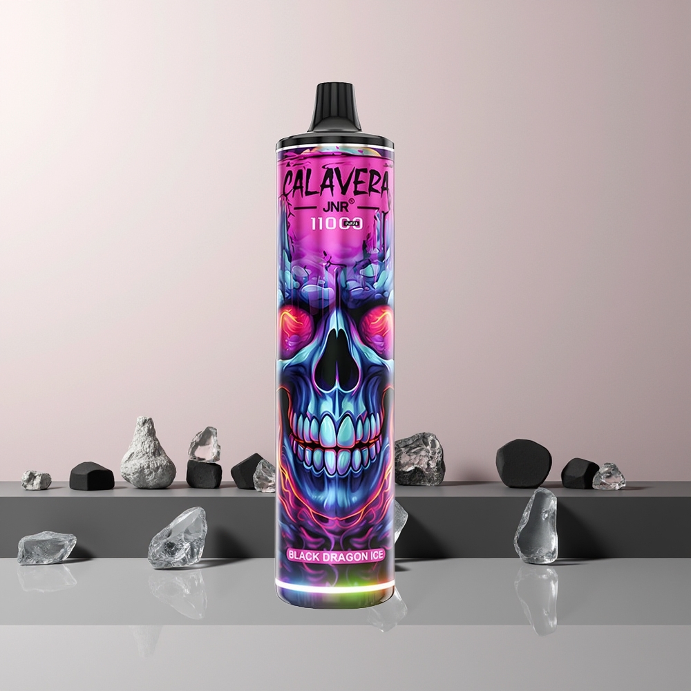 JNR Calavera 11000 Puffs Engangs Vape Norge Engros Svart Drage Is Type-C 850mAh 21ml 1.0ohm