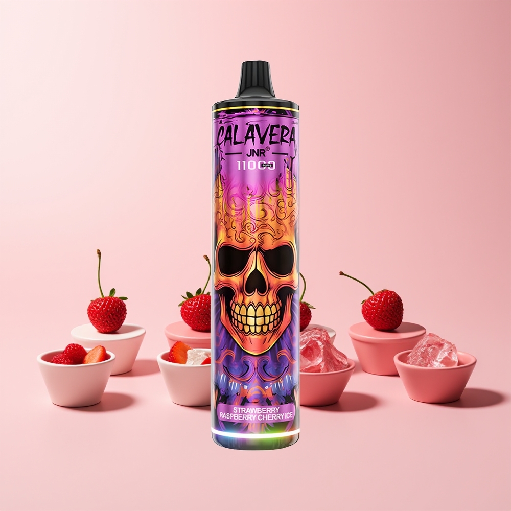 JNR Calavera 11000 Puffs Norge Engros Type-C 850mAh 21ml 1.0ohm Jordbær Bringebær Kirsebær Is