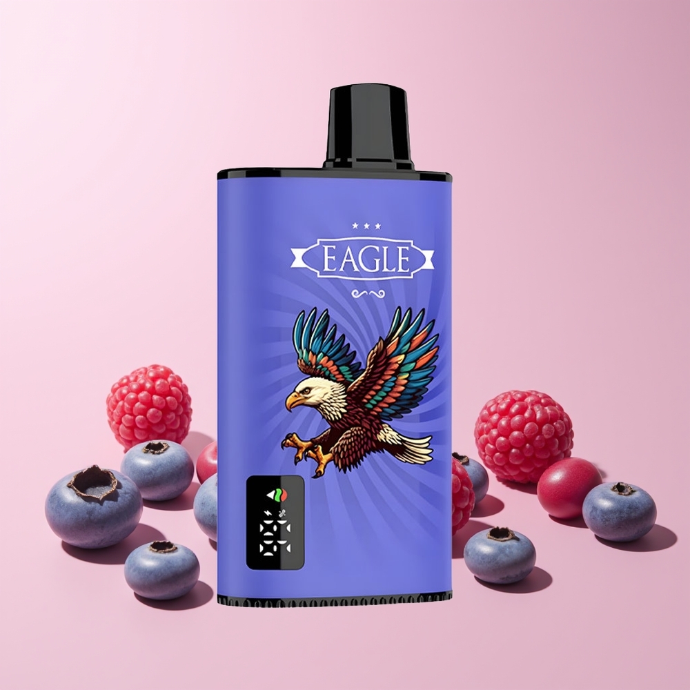 JNR EAGLE Smart 23000 Puffs Digital Skjerm Mesh Coil Norge Engros Blåbær Bringebær Kirsebær