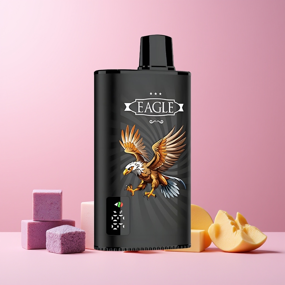 JNR EAGLE Smart 23000 Puffs Norge Engros Digital Skjerm 1.0ohm Mesh Justerbar Luftstrøm 750mAh Type-C 25ml Blåbær Mango Is 2% Nikotin