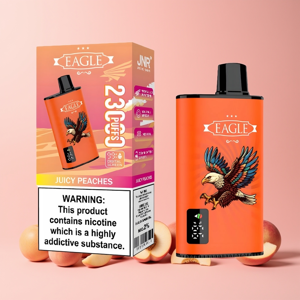 JNR EAGLE Smart 23000 Puffs Norge Engros Digital Skjerm Justerbar Luftstrøm Saftige Ferskener