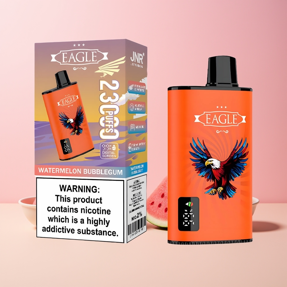 JNR EAGLE Smart 23000 Puffs Norge Engros Digital Skjerm Justerbar Luftstrøm Vannmelon Tyggegummi