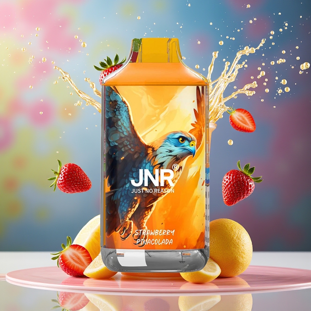 JNR Falcon 16000 Puffs Norge Engros 850mAh 22ml Dual Mesh Type C LED Jordbær Pina Colada