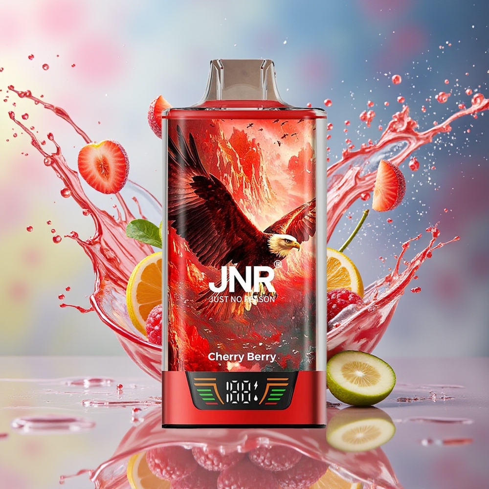 JNR Falcon Pro 28000 Norge Engros 30ml 950mAh Smart Display Dual Mesh Kirsebær Bær