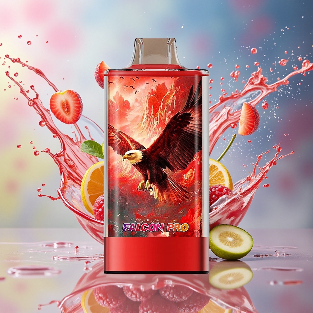 JNR Falcon Pro 28000 Norge Engros 30ml 950mAh Smart Display Dual Mesh Kirsebær Bær