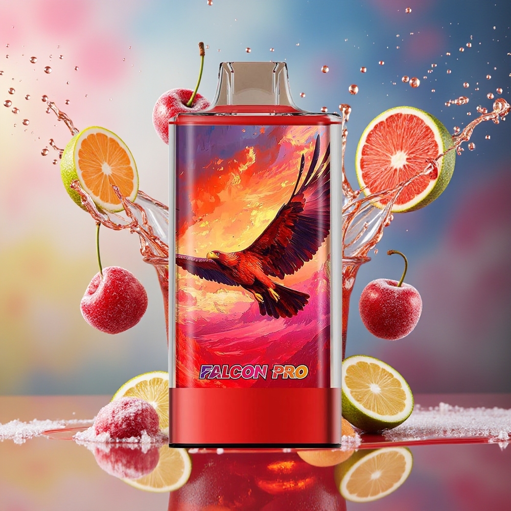 JNR Falcon Pro 28000 Norge Engros 30ml 950mAh Smart Display Dual Mesh Kirsebær Cola