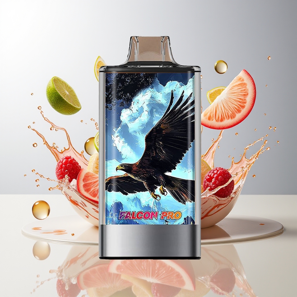 JNR Falcon Pro 28000 Norge Engros 30ml 950mAh Smart Display Hvit Fersken Bringebær