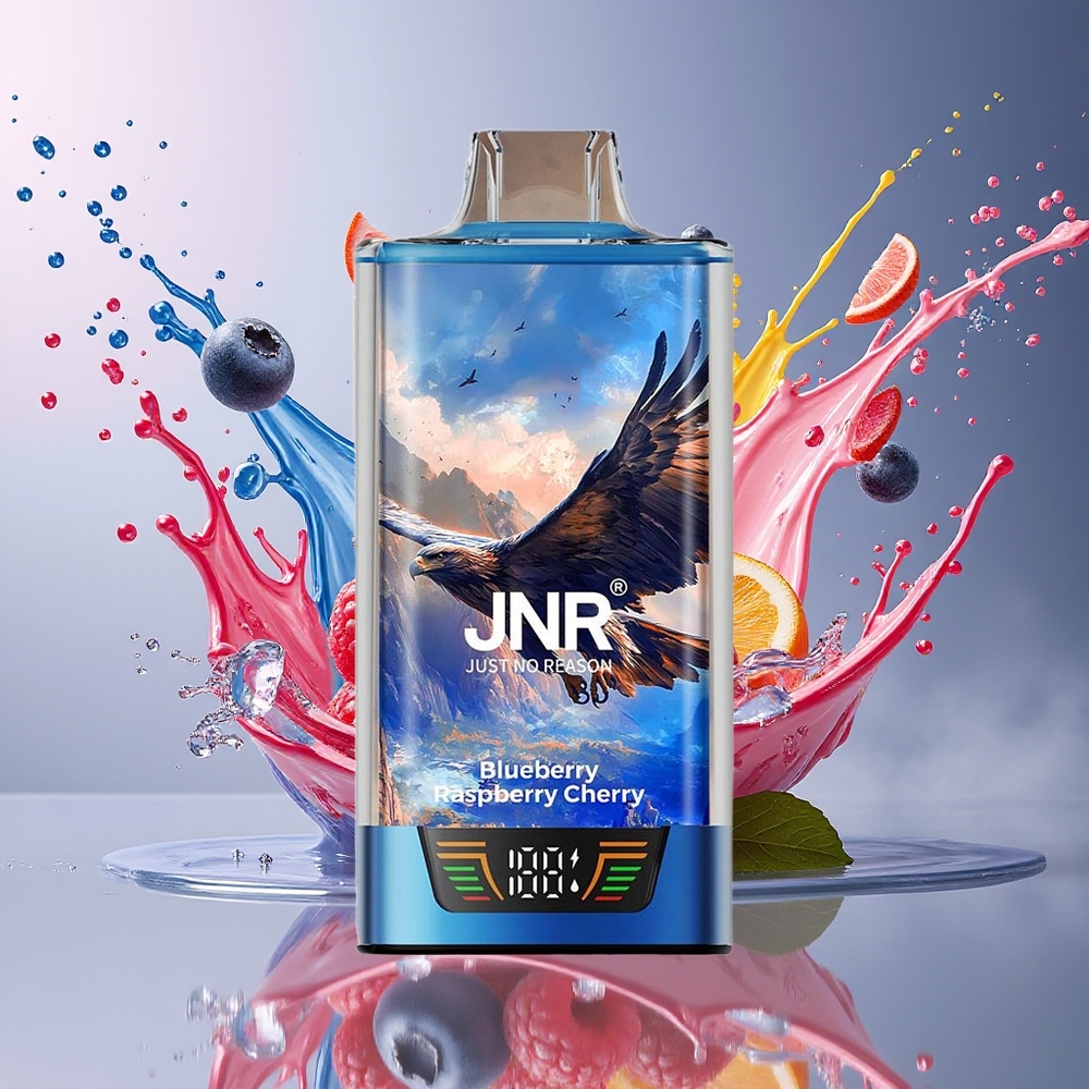 JNR Falcon Pro 28000 Norge Engros 30ml 950mAh USB-C Blåbær Bringebær Kirsebær