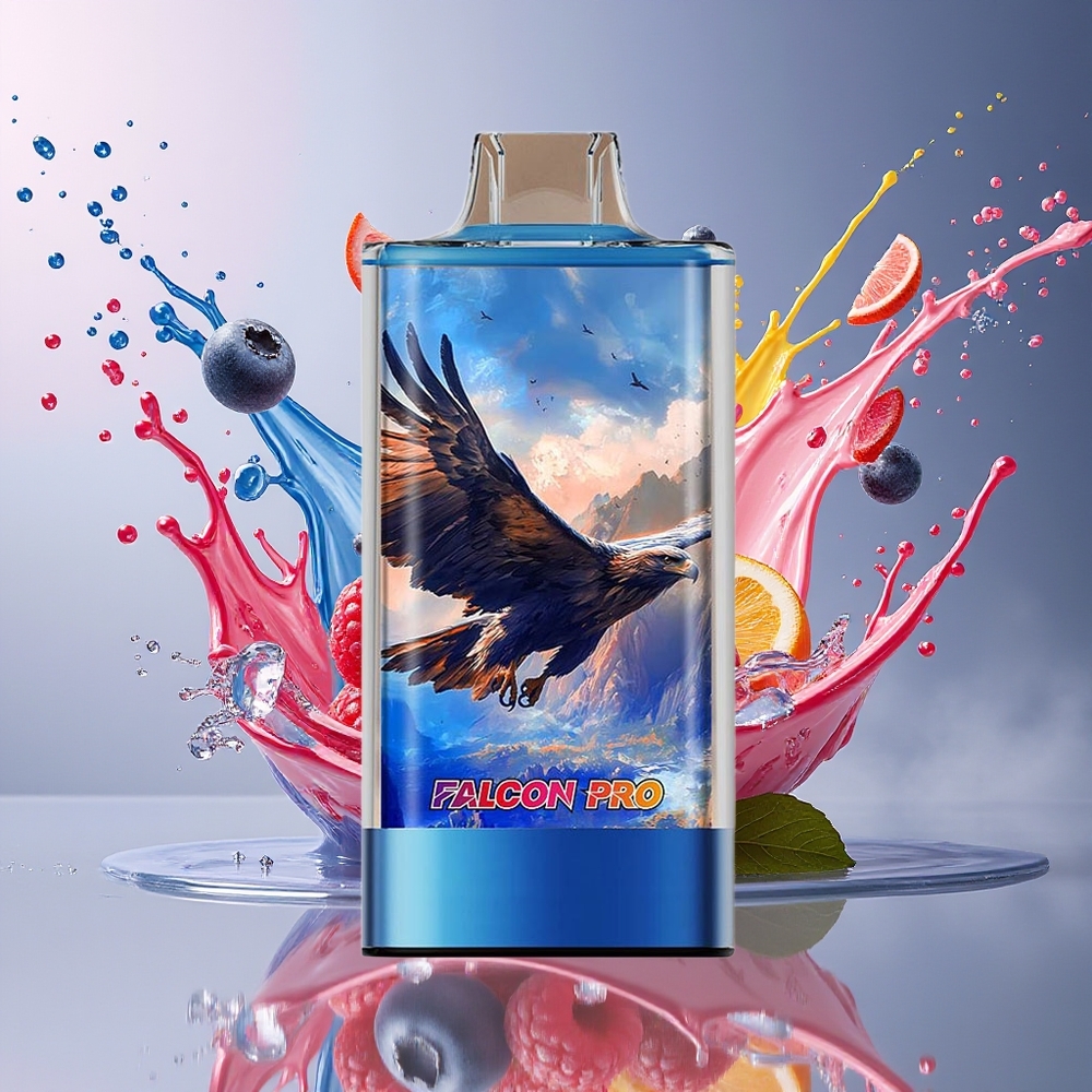 JNR Falcon Pro 28000 Norge Engros 30ml 950mAh USB-C Blåbær Bringebær Kirsebær