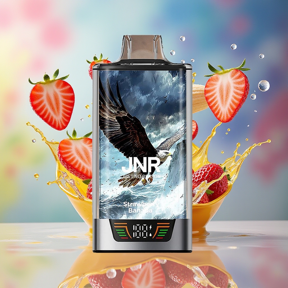 JNR Falcon Pro 28000 Norge Engros 30ml 950mAh USB-C Smart Display Jordbær Banan
