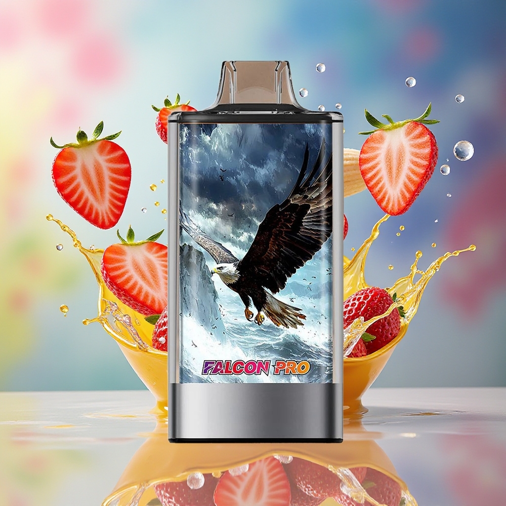 JNR Falcon Pro 28000 Norge Engros 30ml 950mAh USB-C Smart Display Jordbær Banan