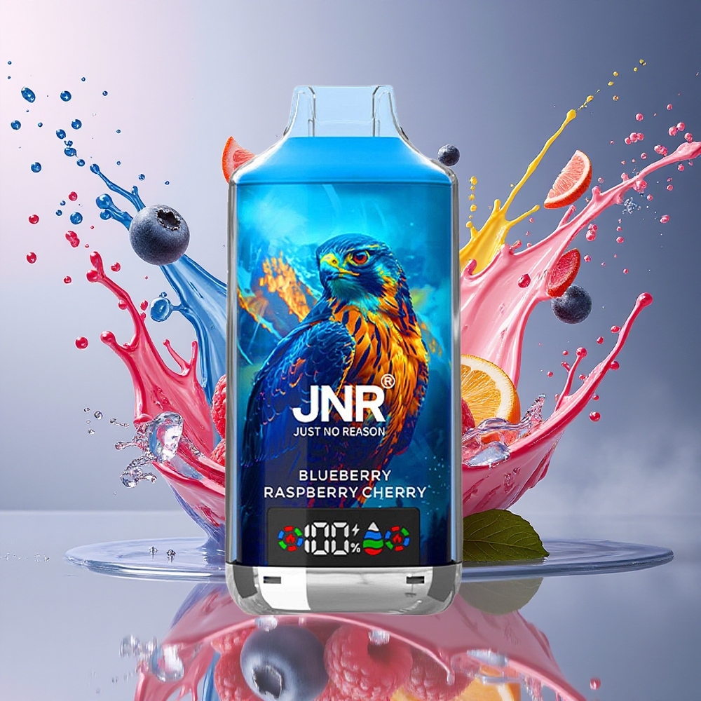 JNR Falcon X 18000 Puffs Norge Engros 750mAh 24ml Dual Mesh Coil Blåbær Bringebær Kirsebær