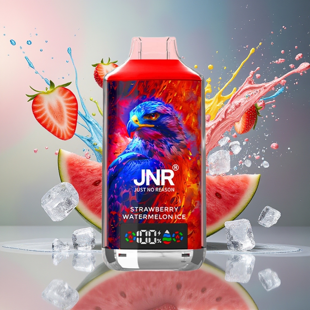 JNR Falcon X 18000 Puffs Norge Engros 750mAh 24ml Dual Mesh Digital Type-C Jordbær Vannmelon Is
