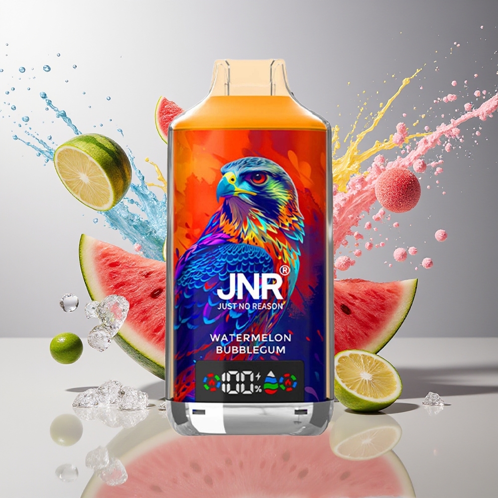 JNR Falcon X 18000 Puffs Norge Engros 750mAh 24ml Dual Mesh Digital Type-C Vannmelon Tyggegummi