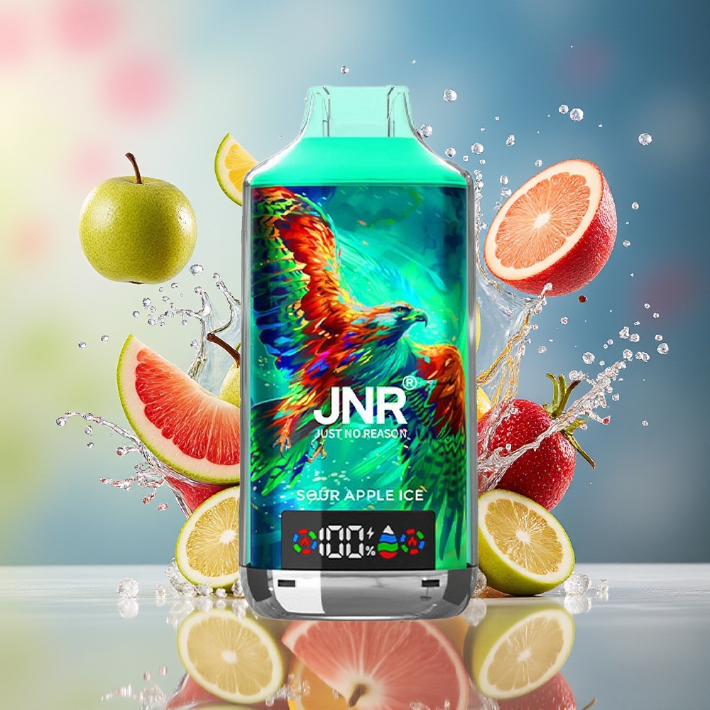 JNR Falcon X 18000 Puffs Norge Engros 750mAh 24ml Dual Mesh Dual Core Type-C Digital Søt Eple Is