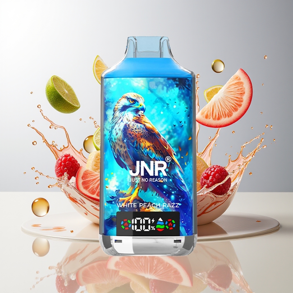JNR Falcon X 18000 Puffs Norge Engros 750mAh 24ml Dual Mesh Hvit Fersken Razz