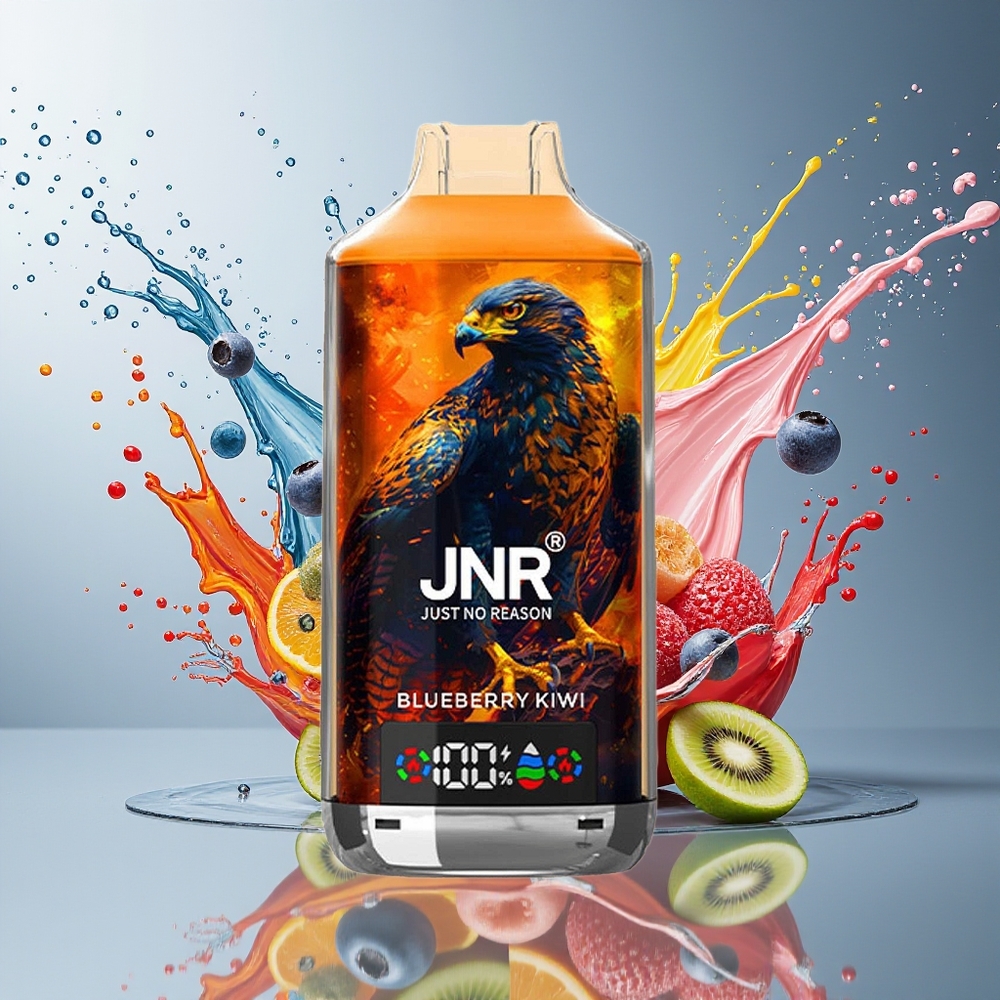 JNR Falcon X 18000 Puffs Norge Engros Blåbær Kiwi 750mAh 24ml Dual Mesh Type-C