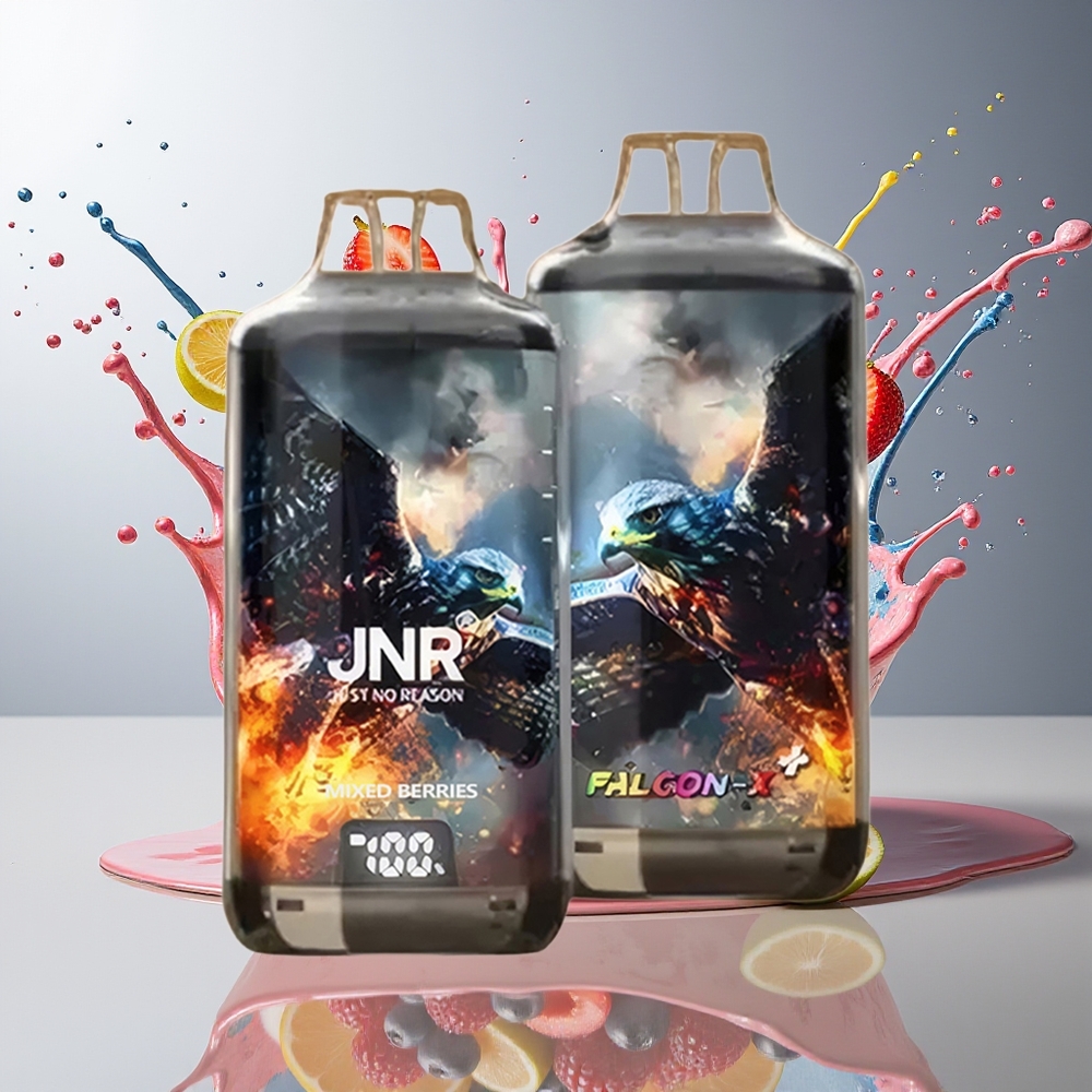 JNR Falcon X⁺ 28000 Norge Engros 950mAh 1.2ohm Dual Mesh Coil Justerbart Luftinntak Blandede Bær