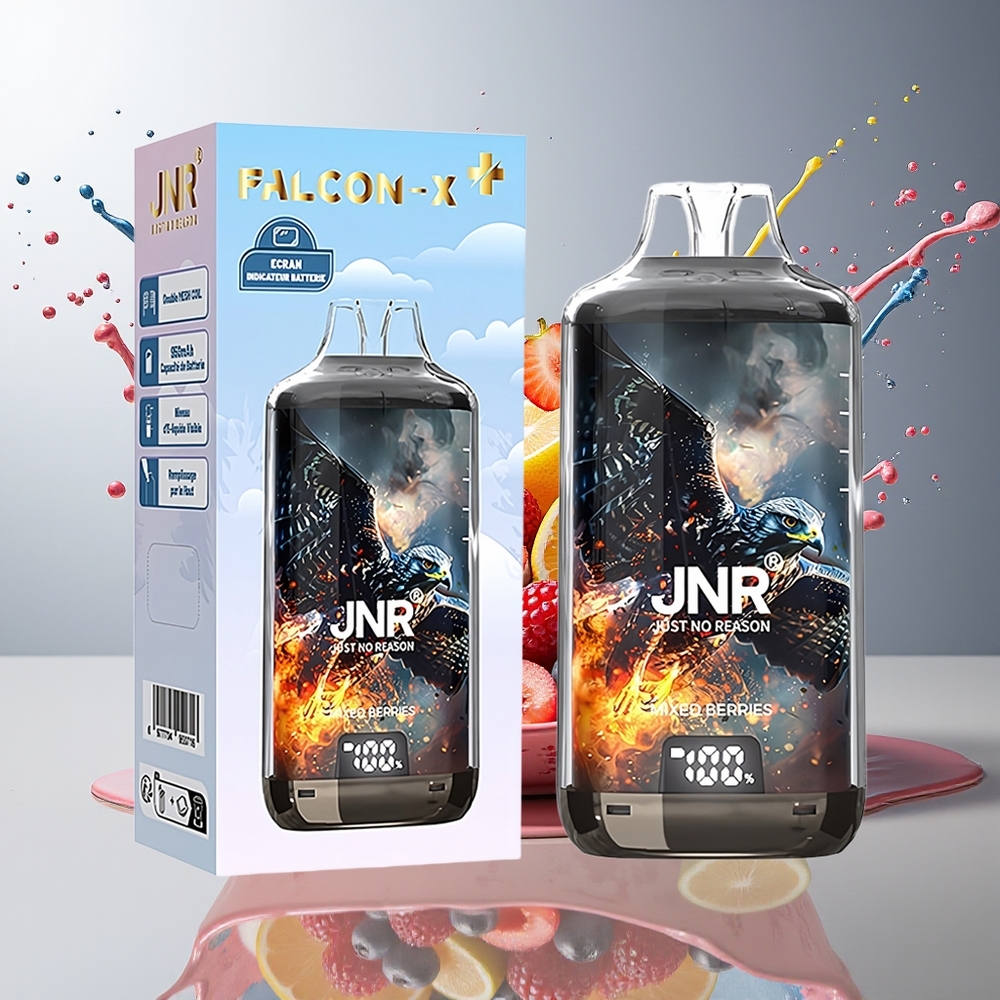 JNR Falcon X⁺ 28000 Norge Engros 950mAh 1.2ohm Dual Mesh Coil Justerbart Luftinntak Blandede Bær