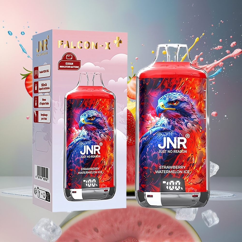 JNR Falcon X⁺ 28000 Norge Engros 950mAh Justerbar Luftstrøm Jordbær Vannmelon Is 2ml 2% Nikotin