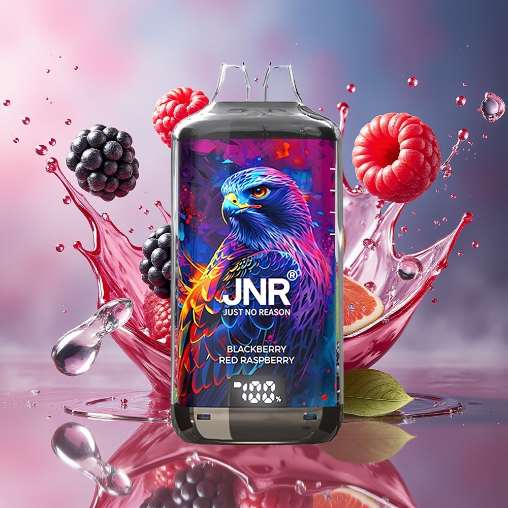 JNR Falcon X⁺ 28000 Norge Engros 950mAh Justerbar Luftstrøm Svartbringebær Rød Bringebær