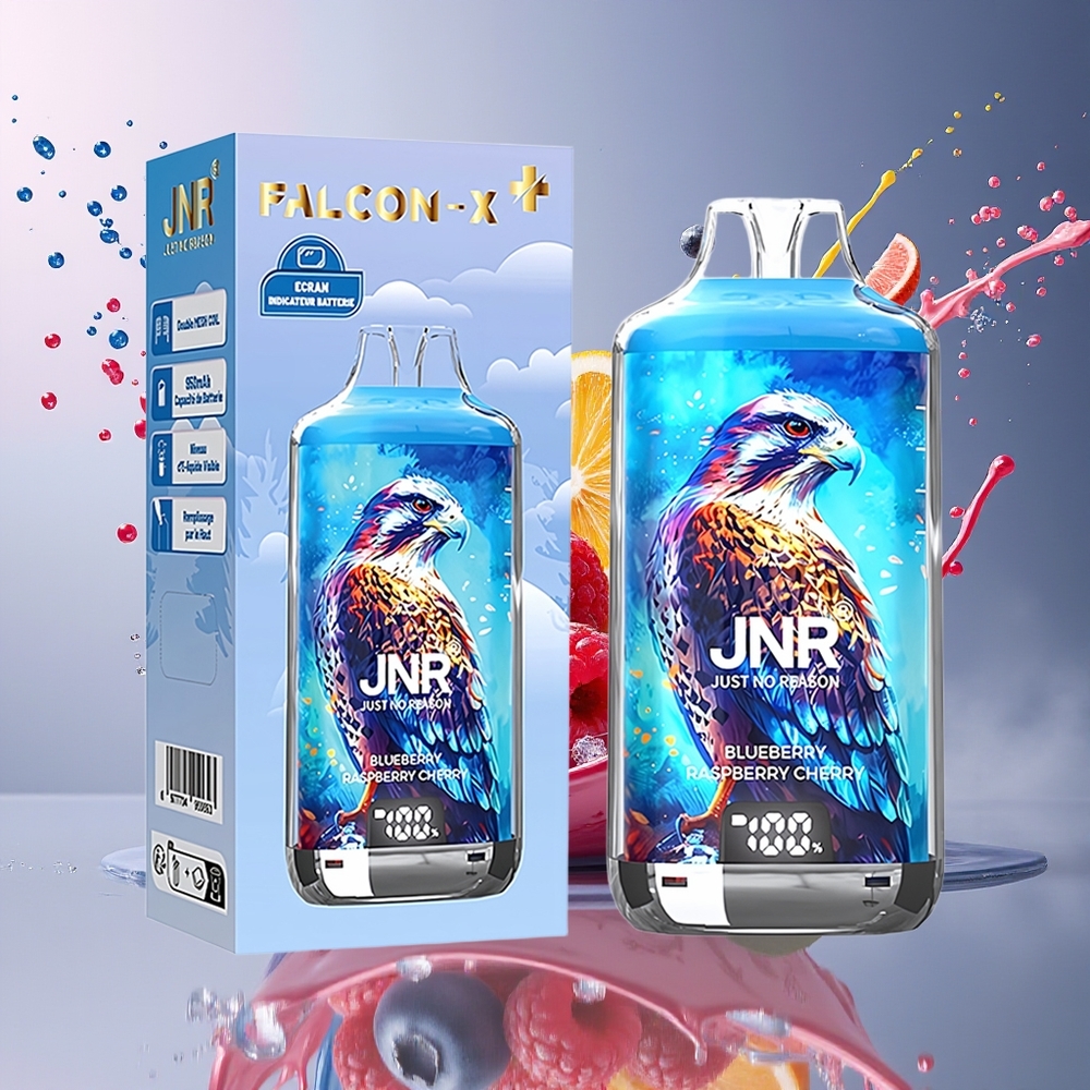 JNR Falcon X⁺ 28000 Norge Engros Blåbær Bringebær Kirsebær 950mAh 1.2ohm 2ml