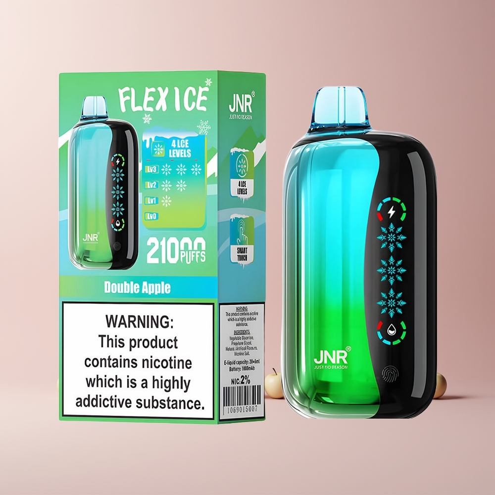 JNR Flex Ice 21000 Puffs Norge Engros Dobbel Eple Justerbar Is 26ml 1000mAh