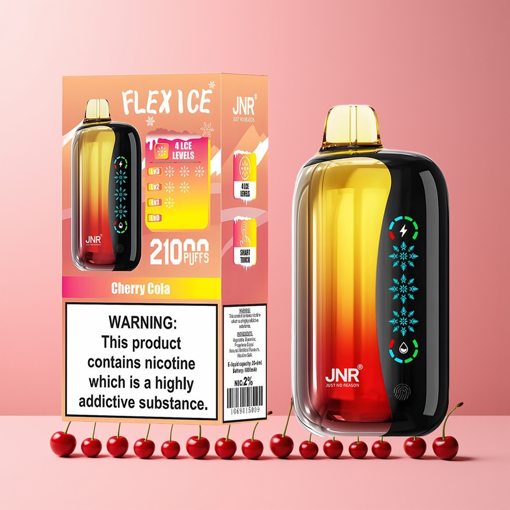 JNR Flex Ice 21000 Puffs Norge Engros Justerbar Luftstrøm Touch Skjerm Kirsebær Cola