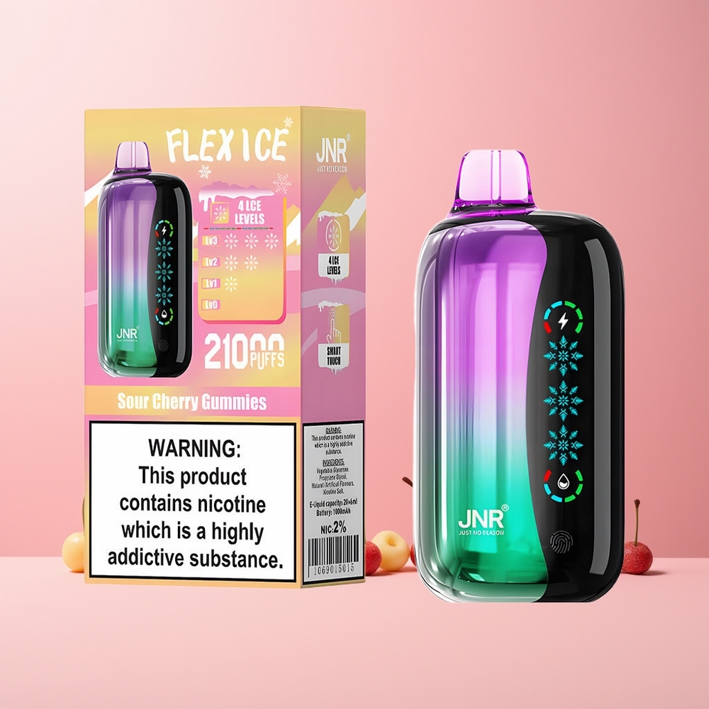 JNR Flex Ice 21000 Pust Justerbar Is Touch Skjerm Norge Engros Sur Kirsebær Godteri