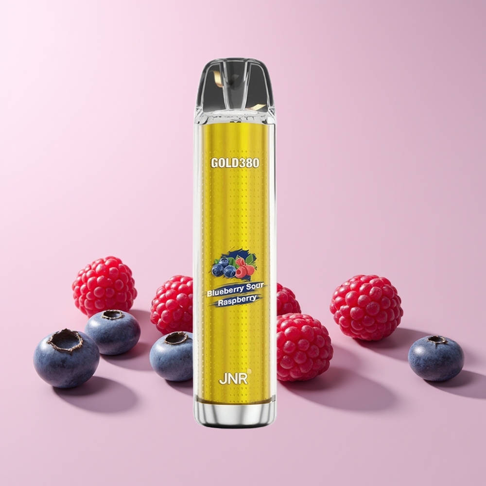 JNR Glod380 6000 Puffs 1500mAh 1.0ohm Blåbær Sur Bringebær Norge Engros