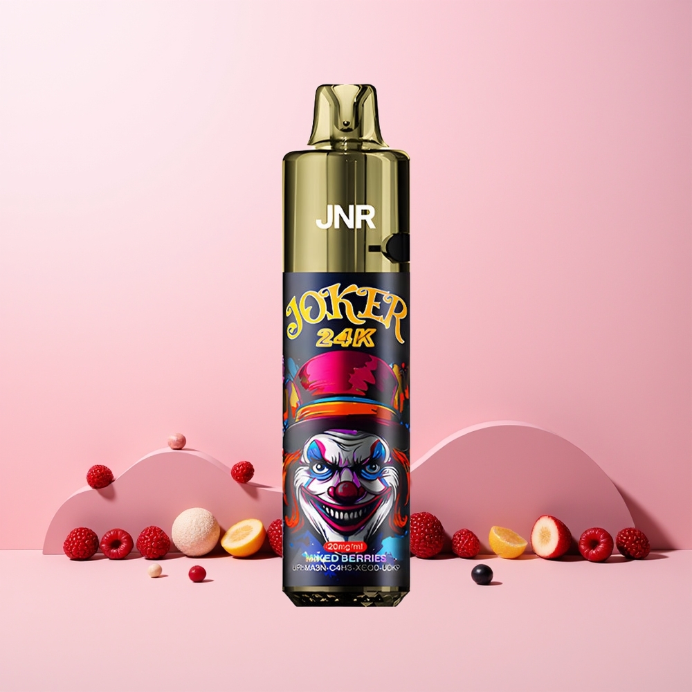 JNR Joker 24K Puffs Engros Norge 800mAh Type-C Blandede Bær Refillable Pod