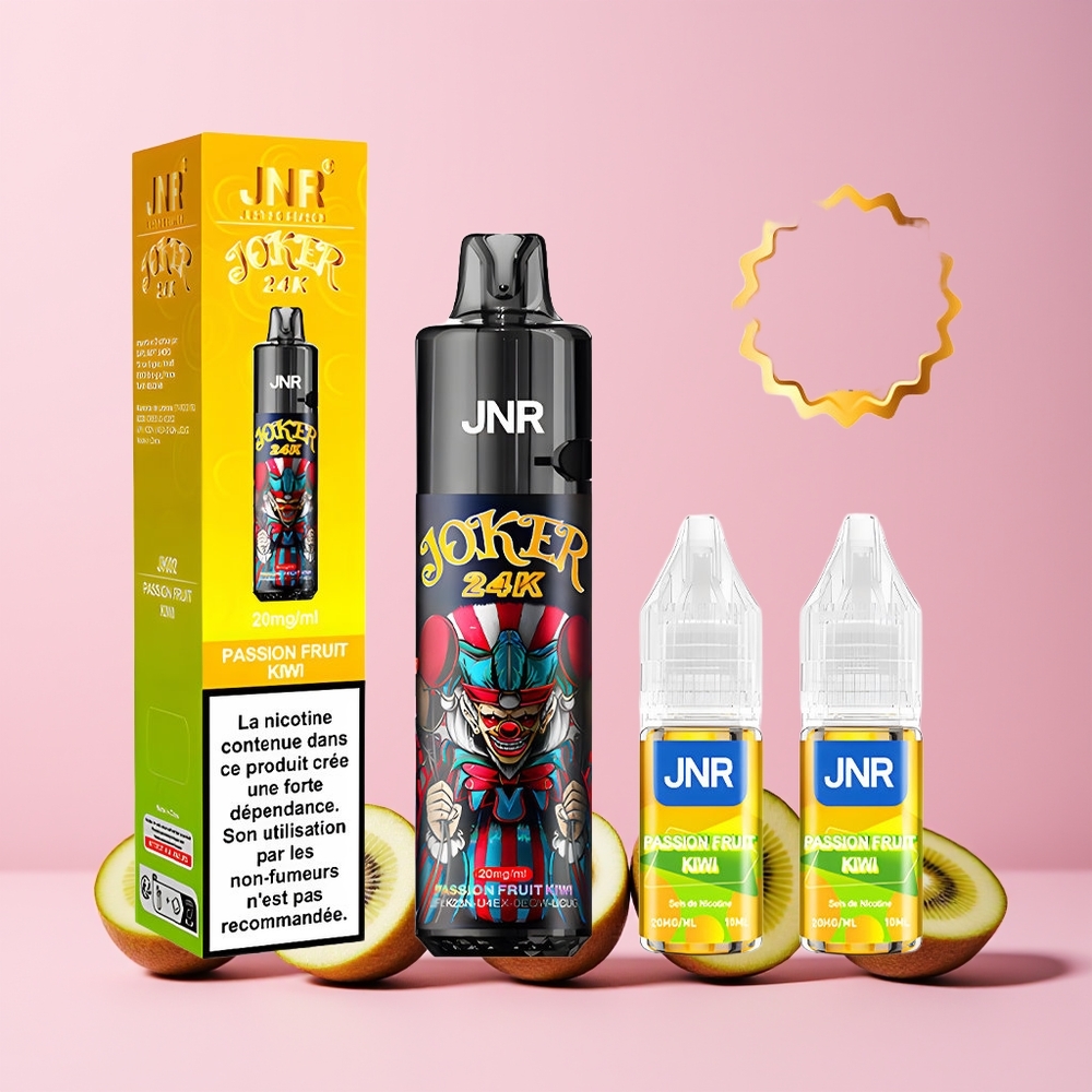 JNR Joker 24K Puffs Norge Engros Refillable 800mAh Type-C Pasjonsfrukt Kiwi